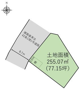 梅の宮　９９万円 土地価格99万円、土地面積255.07m<sup>2</sup> 