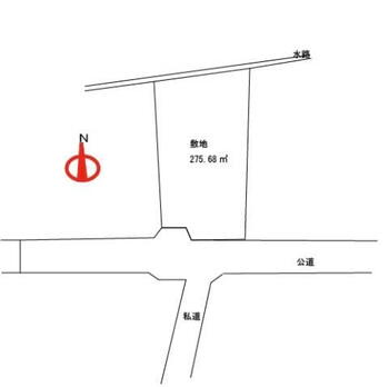 塩井町塩野（西米沢駅）　５５０万円 土地価格550万円、土地面積275.68m<sup>2</sup> 幹線道路から１本入った現地は想像以上に静かです。