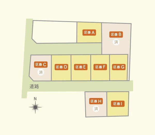 大字石江字江渡（新青森駅）　６２５万円 土地価格625万円、土地面積185.3m<sup>2</sup> 全９区画販売！当物件はＡ区画になります。