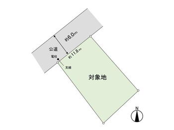 鶴が丘３　１５９０万円 土地価格1590万円、土地面積252.28m<sup>2</sup> 区画図