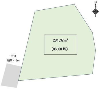 西青山３　１３２１万円 土地価格1321万円、土地面積284.32m<sup>2</sup> 