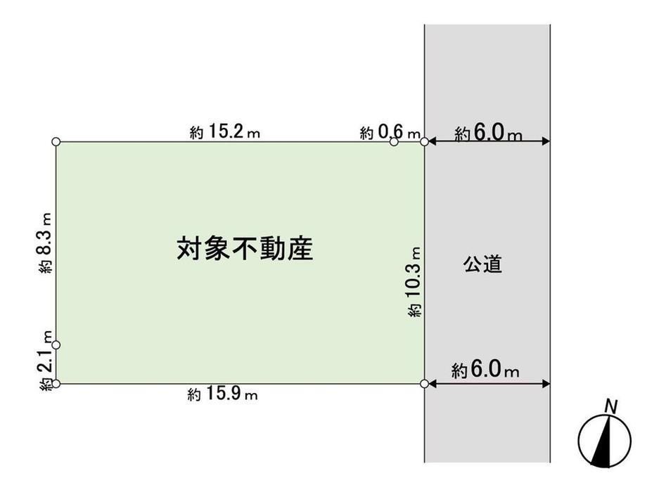 東中田３　１９８０万円 土地価格1980万円、土地面積166.2m<sup>2</sup> 間取図