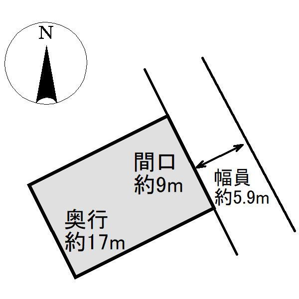 富田５　６００万円 土地価格600万円、土地面積156.74m<sup>2</sup> 