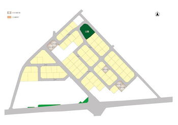 箱崎（伊達駅）　９７５万円 土地価格975万円、土地面積205.16m<sup>2</sup> 東側・幅６m、北側・幅６mの２方向道路に接しています。隅切りもされており駐車時に不便はありません。