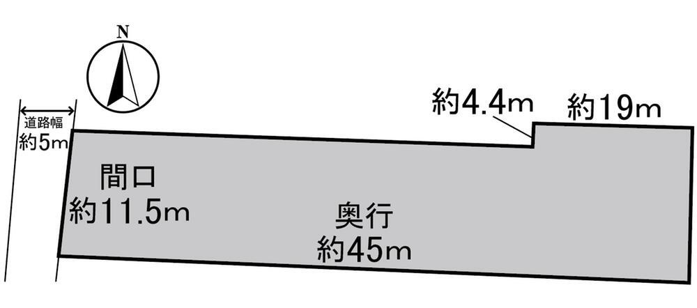 大字石江字江渡　１２３０万円 土地価格1230万円、土地面積528.92m<sup>2</sup> 約１５９坪の広い土地です。