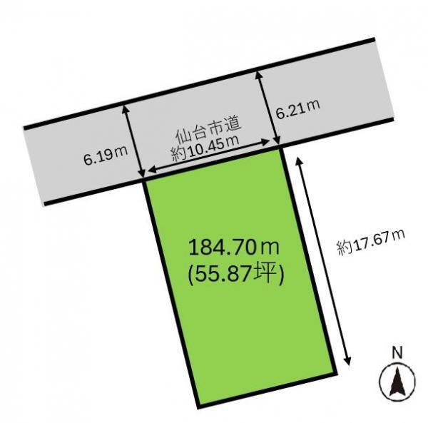 宮城県仙台市若林区上飯田３ 河原町駅 土地 物件詳細