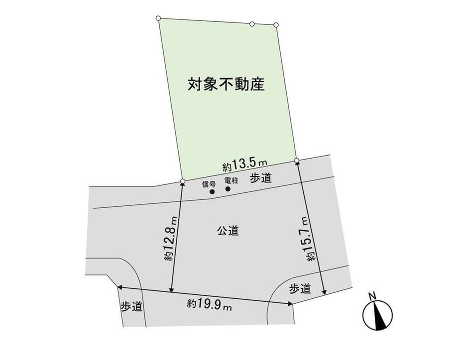 二の森（東照宮駅）　３２８０万円 土地価格3280万円、土地面積231.4m<sup>2</sup> 区画図