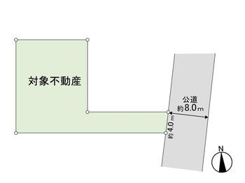 西中田６（南仙台駅）　５５００万円 土地価格5500万円、土地面積327.42m<sup>2</sup> 地形図