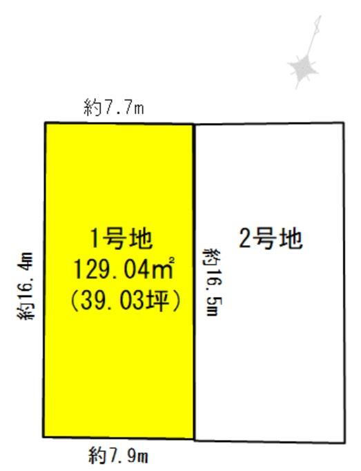 花園３（利府駅）　１６５０万円 土地価格1650万円、土地面積129.04m<sup>2</sup> 