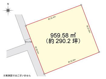 中田町上沼字大柳　６００万円 土地価格600万円、土地面積959.58m<sup>2</sup> 