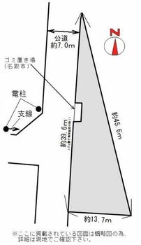 飯野坂４（杜せきのした駅）　１３３０万円 土地価格1330万円、土地面積297.15m<sup>2</sup> 区画図<BR>※ここに掲載されている図面は概略図の為、詳細は現地でご確認下さい。