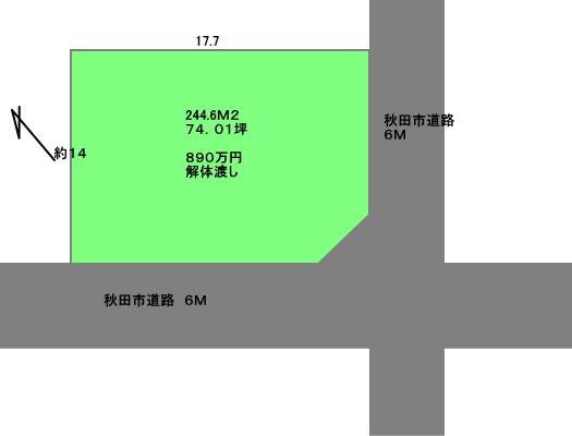 秋田県秋田市濁川字堀尾田 泉外旭川駅 土地 物件詳細