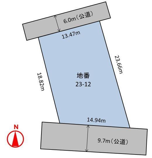 東緑が丘　１７５０万円 土地価格1750万円、土地面積293.25m<sup>2</sup> 