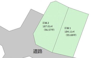 富沢西２（富沢駅）　３６８０万円 土地価格3680万円、土地面積184.11m<sup>2</sup> 南道路に面し陽当り良好