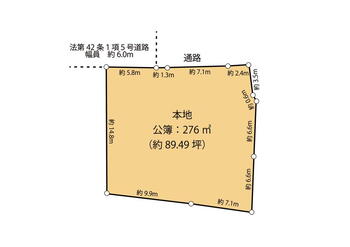 小荷駄町（山形駅）　１１９０万円 土地価格1190万円、土地面積276m<sup>2</sup> 