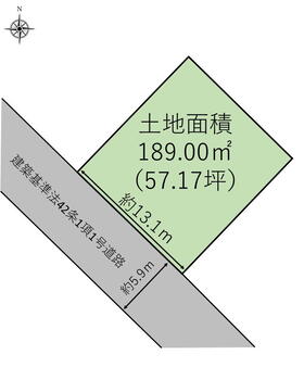 中村字泉町　８２０万円 土地価格820万円、土地面積189m<sup>2</sup> 