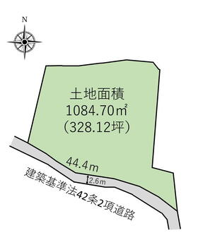 塩川町五合字上原　３５０万円 土地価格350万円、土地面積1084.7m<sup>2</sup> 