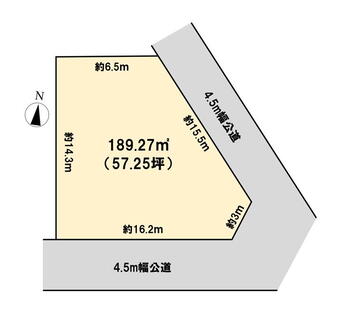 神谷５　１０２０万円 土地価格1020万円、土地面積189.27m<sup>2</sup> 