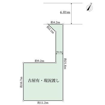 幸１（行徳駅）　３４８０万円 土地価格3480万円、土地面積145m<sup>2</sup> 地型図面