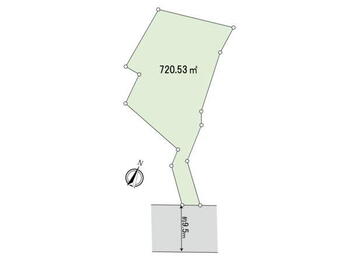 西八朔町　８８００万円 土地価格8800万円、土地面積720.53m<sup>2</sup> 間取り