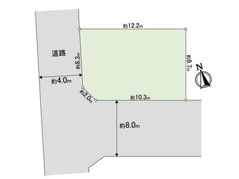 古ケ崎４（北松戸駅）　１５８０万円 土地価格1580万円、土地面積115.82m<sup>2</sup> 地形図