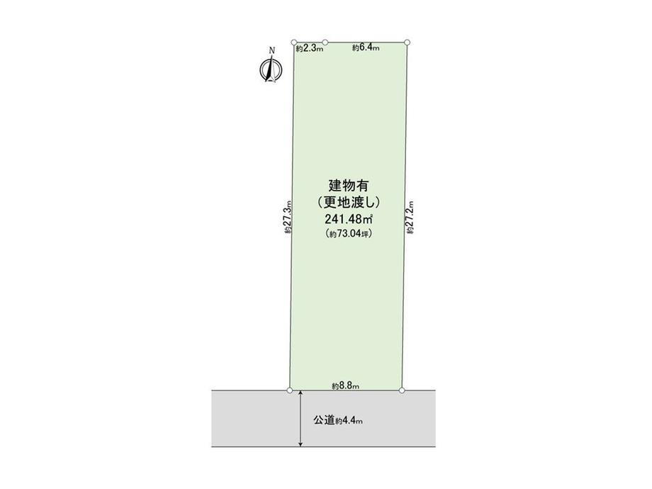 高鼻町３（大宮駅）　９５００万円 土地価格9500万円、土地面積241.48m<sup>2</sup> 区画図