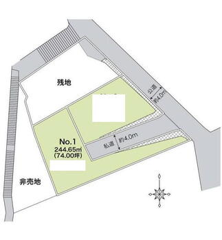 城山３（小田原駅）　２９６０万円 土地価格2960万円、土地面積244.65m<sup>2</sup> 