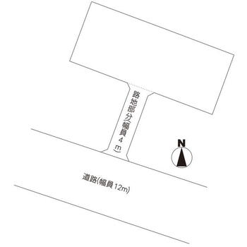 赤坂（笠間駅）　９００万円 土地価格900万円、土地面積464m<sup>2</sup> 区画図