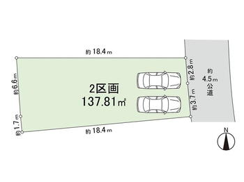 奈良町（こどもの国駅）　３１８０万円 土地価格3180万円、土地面積137.81m<sup>2</sup> 土地面積137.81平米(約41.68坪)