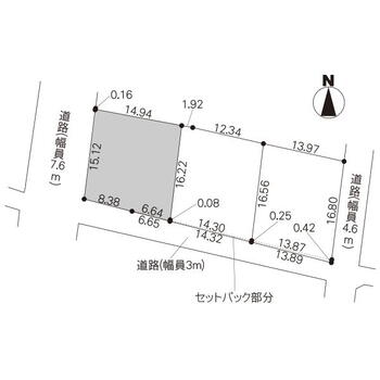 笠間（笠間駅）　６００万円 土地価格600万円、土地面積235.67m<sup>2</sup> 区画図