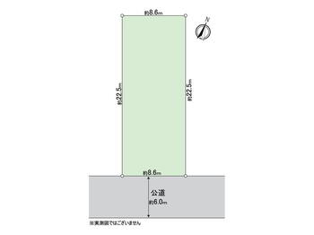 千間台西５（せんげん台駅）　３４８０万円 土地価格3480万円、土地面積193.5m<sup>2</sup> 地形図