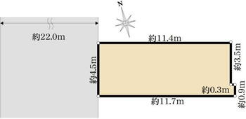 浅草橋５（浅草橋駅）　１億２０００万円 土地価格1億2000万円、土地面積49.63m<sup>2</sup> 区画図