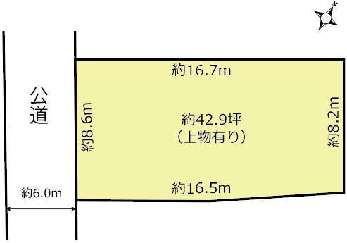 本町８（鴻巣駅）　１７２０万円 土地価格1720万円、土地面積142.03m<sup>2</sup> 