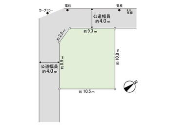 六高台西（五香駅）　７００万円 土地価格700万円、土地面積118.24m<sup>2</sup> 地形図