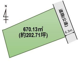 住吉町１（西那須野駅）　１８９０万円 土地価格1890万円、土地面積670.13m<sup>2</sup> ※公図を基に作成しています。図面と現況が異なる場合は、現況優先となります。