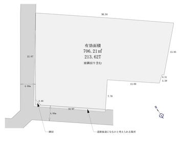 南青山４（表参道駅）　２７億５０００万円 土地価格27億5000万円、土地面積706.21m<sup>2</sup> 測量前につき、面積等が変動する可能性がございます。