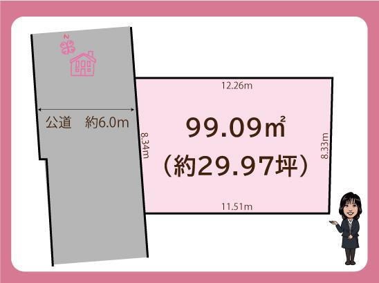 本太５（浦和駅）　７４８０万円 土地価格7480万円、土地面積99.09m<sup>2</sup> 