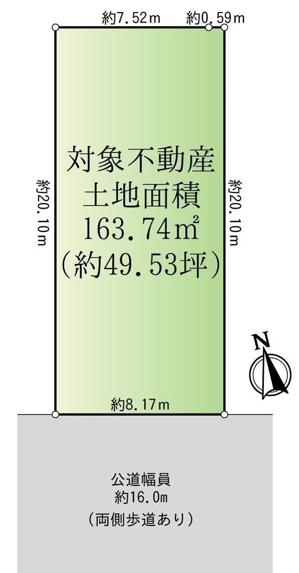 鶴川３　３８３０万円 土地価格3830万円、土地面積163.74m<sup>2</sup> 