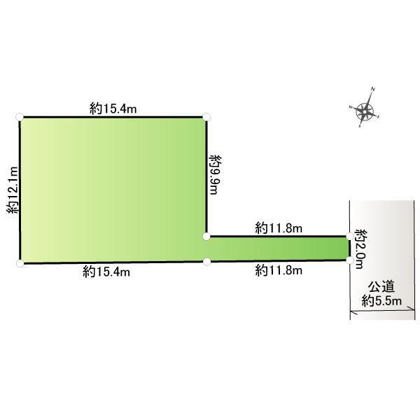 西小岩５（京成小岩駅）　７２００万円 土地価格7200万円、土地面積210.9m<sup>2</sup> 区画図