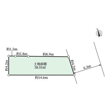 浜町３　２４８０万円 土地価格2480万円、土地面積58.01m<sup>2</sup> 