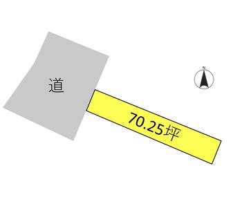 本町４（館林駅）　６５０万円 土地価格650万円、土地面積232.25m<sup>2</sup> 区画図