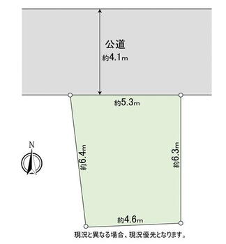 小石川１（春日駅）　４４８０万円 土地価格4480万円、土地面積29.85m<sup>2</sup> 間取り