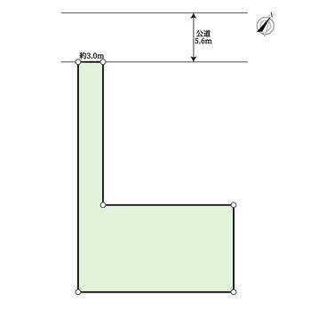 日吉本町１（日吉駅）　１億６０００万円 土地価格1億6000万円、土地面積239.74m<sup>2</sup> 地型図