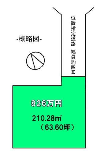元吉田町（水戸駅）　８２６万円 土地価格826万円、土地面積210.28m<sup>2</sup> 