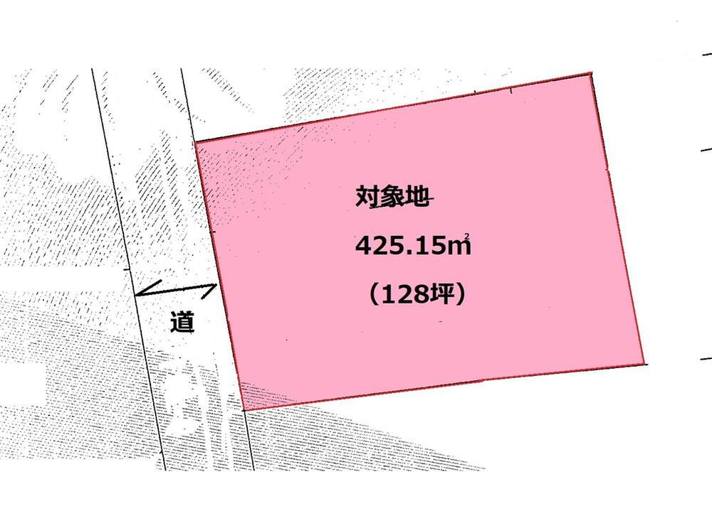 大字石神外宿（東海駅）　４５０万円 土地価格450万円、土地面積424m<sup>2</sup> 区画図<BR>※図面と現況が異なる場合現況優先