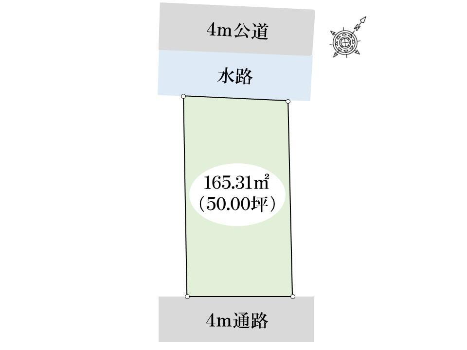 古久喜（久喜駅）　６９０万円 土地価格690万円、土地面積165.31m<sup>2</sup> 区画図