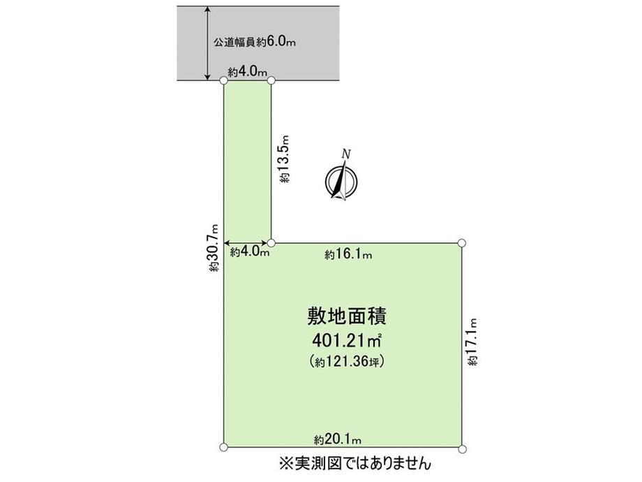 多摩平６（豊田駅）　７２８０万円 土地価格7280万円、土地面積401.21m<sup>2</sup> 間取図