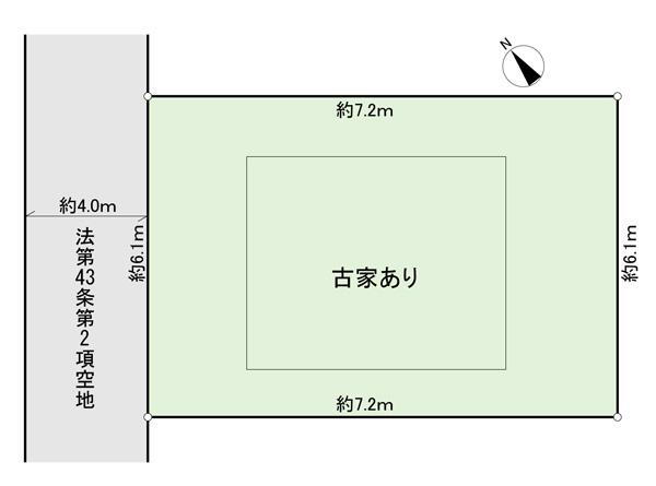 大和田４（市川駅）　１９００万円 土地価格1900万円、土地面積44m<sup>2</sup> 
