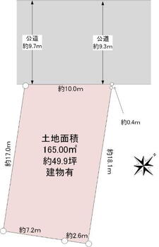 藤心３（逆井駅）　２４００万円 土地価格2400万円、土地面積165m<sup>2</sup> 