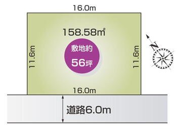 西方町真名子（東武金崎駅）　１０５万５０００円 土地価格105万5000円、土地面積185.58m<sup>2</sup> 栃木市西方町真名子　土地面積185.58m<sup>2</sup>(56.13坪)